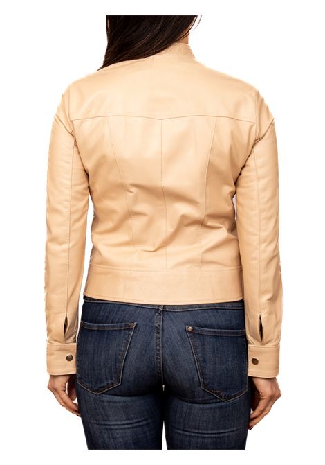 Cream 361 leather jacket PK BY PASKAL | 361NAPPA COL-CREMA